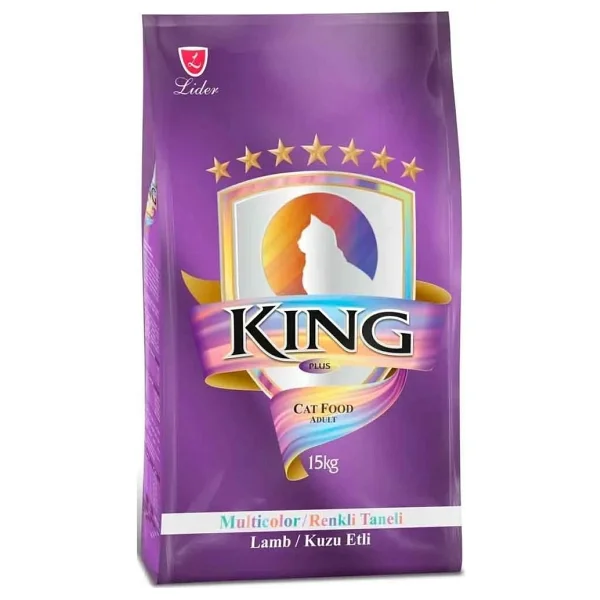 King Multicolor Kuzu Etli 15 Kg Yetişkin Kedi Maması - Görsel 2