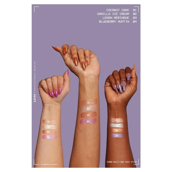 Nyx Professional Makeup Jumbo Stick Aydınlatıcı Çok Amaçlı 2.7 G Blueberry Muffin Renk - Görsel 9