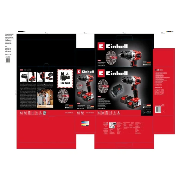 Einhell Te-CD 18-2 Li-İ Çift Akülü 1.5 Ah Darbeli Matkap - Görsel 7