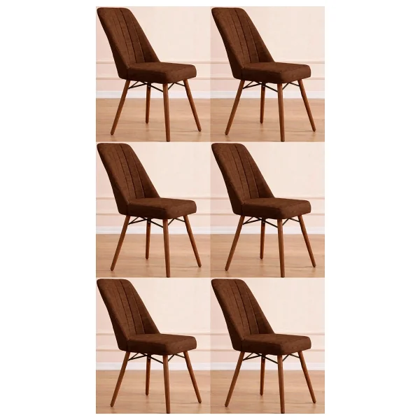 Yonga Concept Karegold Sandalye 6 Adet - Gri - Görsel 4