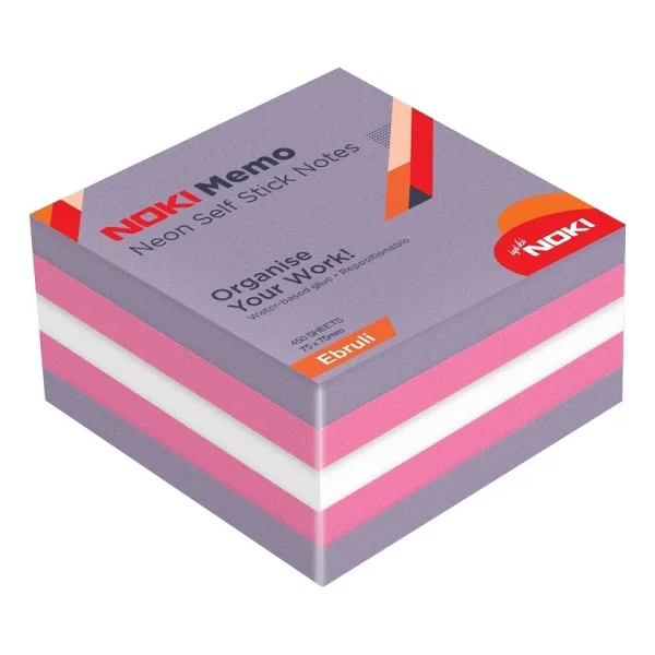 Noki Memo 75x75 Neon Gizemli Küp Blok 450 Sayfa - Görsel 6