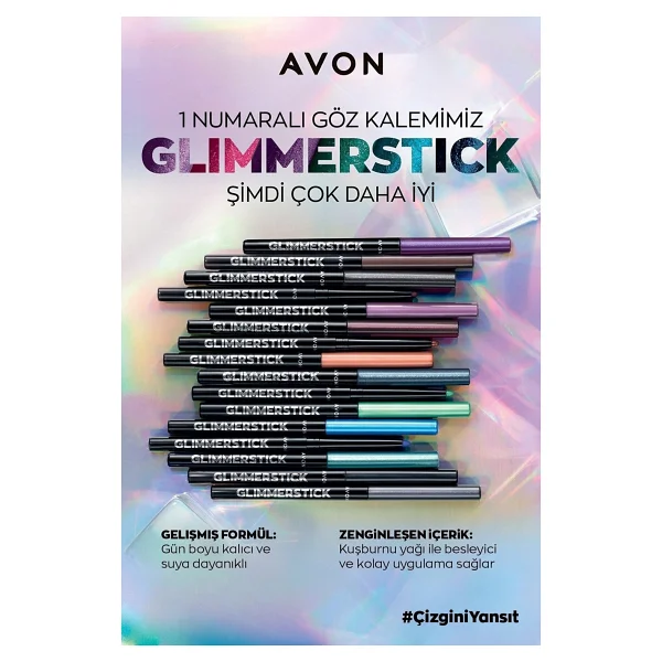 Avon Glimmerstick Asansörlü Majestic Plum Göz Kalemi - Görsel 7