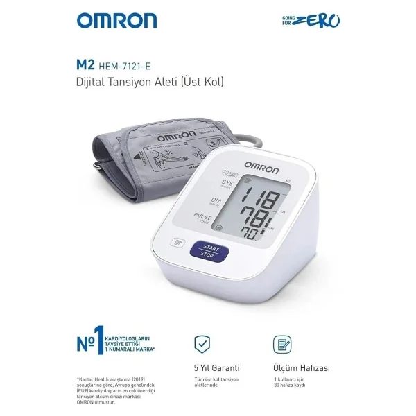 Omron M2 Basic Hem-7121j-E Intellisense Koldan Dijital Tansiyon Aleti - Görsel 3