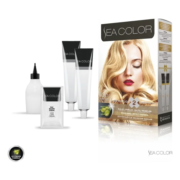 Sea Color 10.0 Sedef Sarı Saç Boyası - Görsel 3