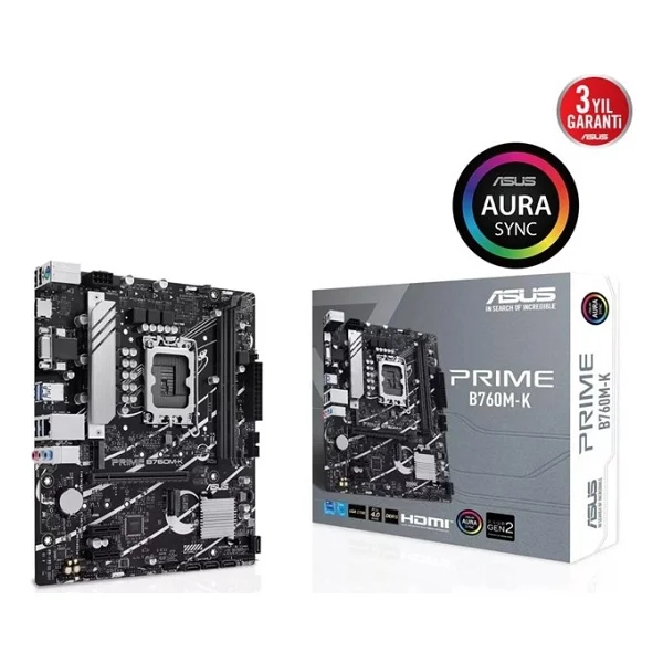 Asus Prime B760m-K D4 Intel Lga1700 DDR4 Micro Atx Anakart - Görsel 6