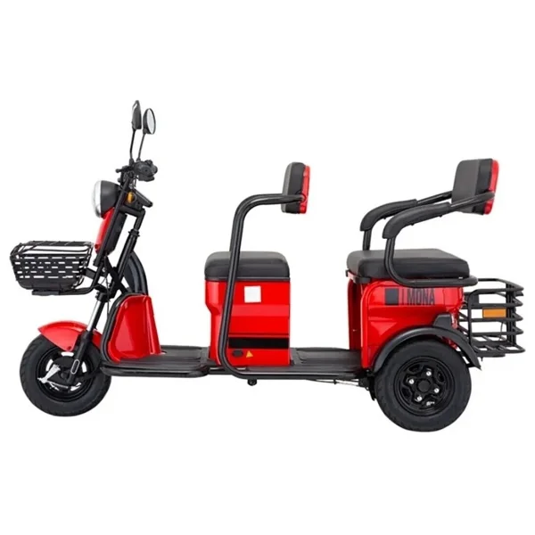 E-Mon Mona 1300 W 3 Tekerlekli Elektrikli Motosiklet Kırmızı - Görsel 6