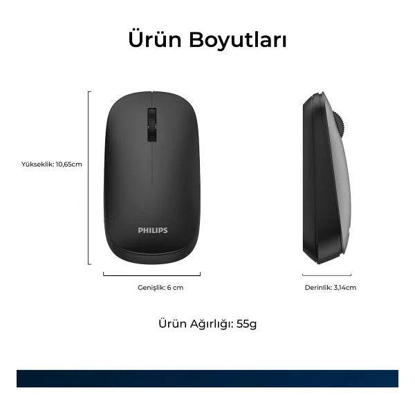 Philips Spk7438 Optik Kablosuz Mouse - Görsel 4
