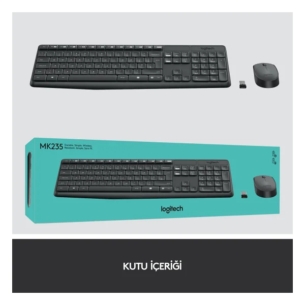 Logitech Mk235 920-007925 Kablosuz Klavye Mouse Seti - Görsel 7