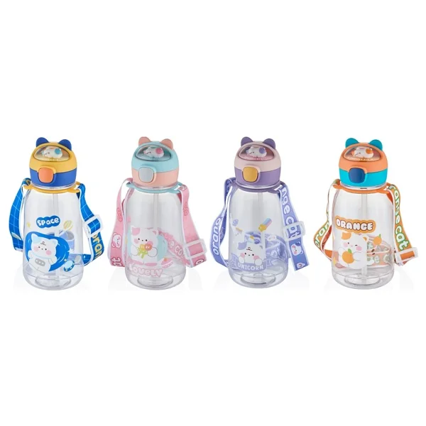 Vagonlife VGN2021 Kedi Figürlü 760 ml Pipetli Matara - Görsel 2