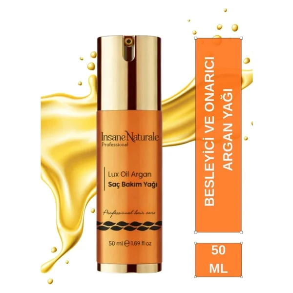 Insane Naturale Lux Oil Argan 50 Ml Saç Bakım Yağı - Görsel 7