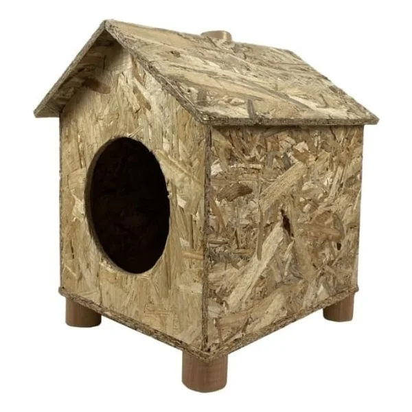 Reyo Kedi Evi Dış Ortam Uygun Ahşap Kedi Evi Osb 43x40x37 Cm - Cat14 - Görsel 2