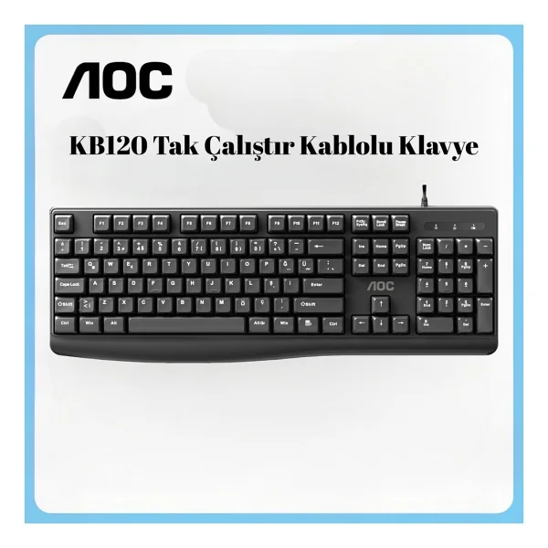 Aoc Kb120b-62 F Kablolu Klavye - Görsel 2