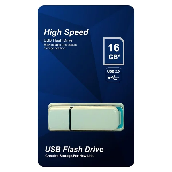 Elba 16gb Plastik Beyaz-Mavi 2.0 USB Flash Bellek - Görsel 2