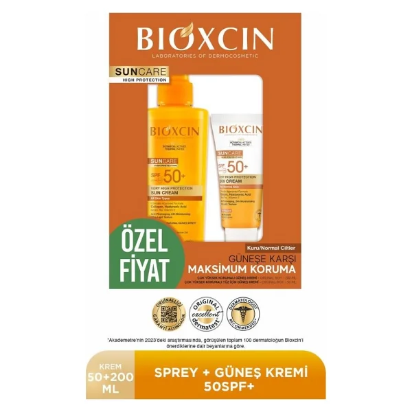 Bioxcin Sun Care Spf 50 Yüz Güneş Bakım Seti 50 Ml Kuru Ve Normal Cilt + Vücut Güneş Spreyi 200 Ml - Görsel 8