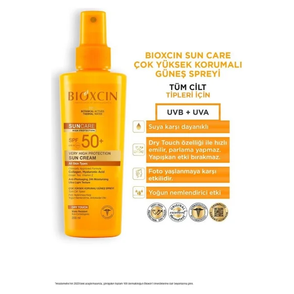 Bioxcin Sun Care Spf 50 Yüz Güneş Bakım Seti 50 Ml Kuru Ve Normal Cilt + Vücut Güneş Spreyi 200 Ml - Görsel 5