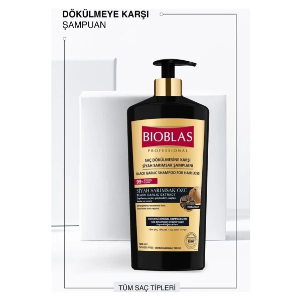 Bioblas Siyah Sarımsaklı 1000 Ml Saç Dökülmesine Karşı Şampuan - Görsel 7