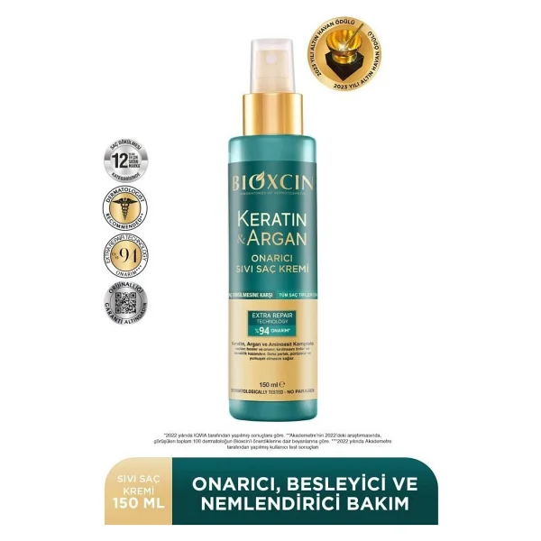 Bioxcin Keratin & Argan Onarıcı 150 Ml Sıvı Saç Kremi - Görsel 10