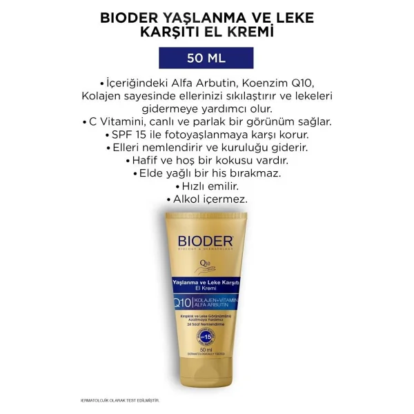 Bioder Yaşlanma Ve Leke Karşıtı El Kremi 50 Ml - Görsel 10