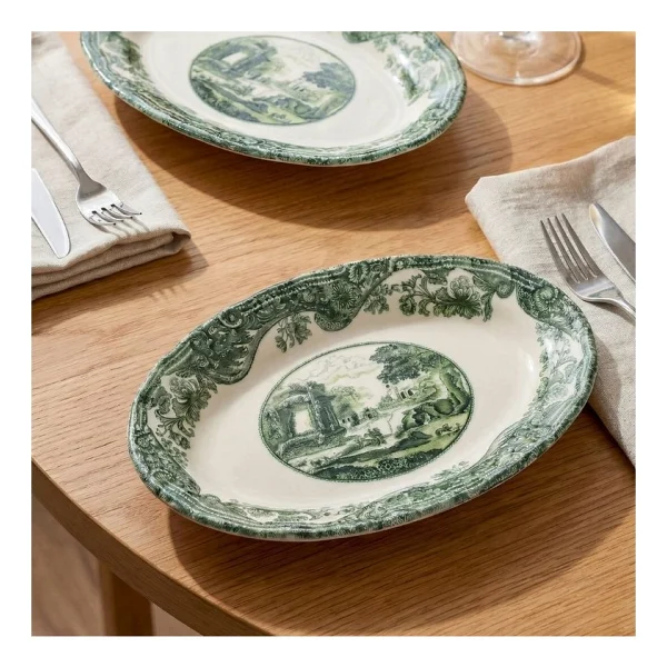 Fecra Vintage Emerald 26 Cm 2'li Kayık Tabak - Görsel 3