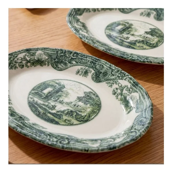 Fecra Vintage Emerald 26 Cm 2'li Kayık Tabak - Görsel 4