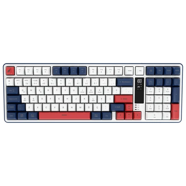 Hawk Gaming Hk257 RGB Membrane Switch Kablolu/Kablosuz Oyuncu Klavyesi - Görsel 4