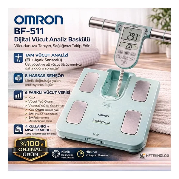 Omron Bf-511 Dijital Vücut Analiz Baskülü - Görsel 3