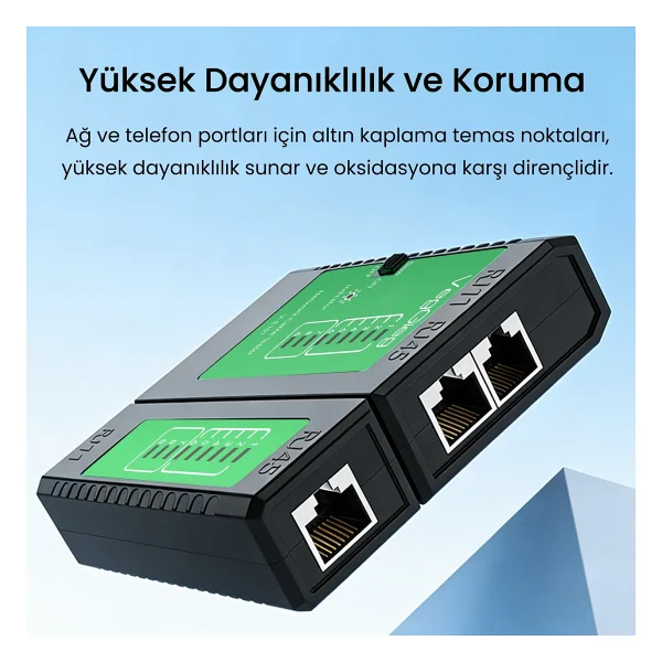 Veggieg Rj45 Rj11 Uyumlu Cat6 Cat7 Cat8 Poe Destekli Network Ethernet Kablo Test Cihazı - Görsel 4