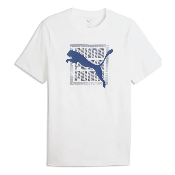 Puma Graphic 691775-02 Beyaz Kısa Kollu Bisiklet Yaka Erkek Tişört - Görsel 4