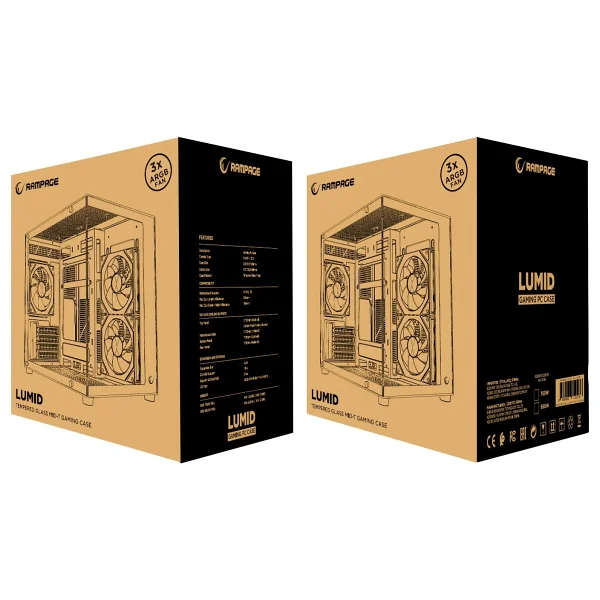 Rampage Lumid Argb Fanlı 650 W Micro Atx Oyuncu Kasası - Görsel 6