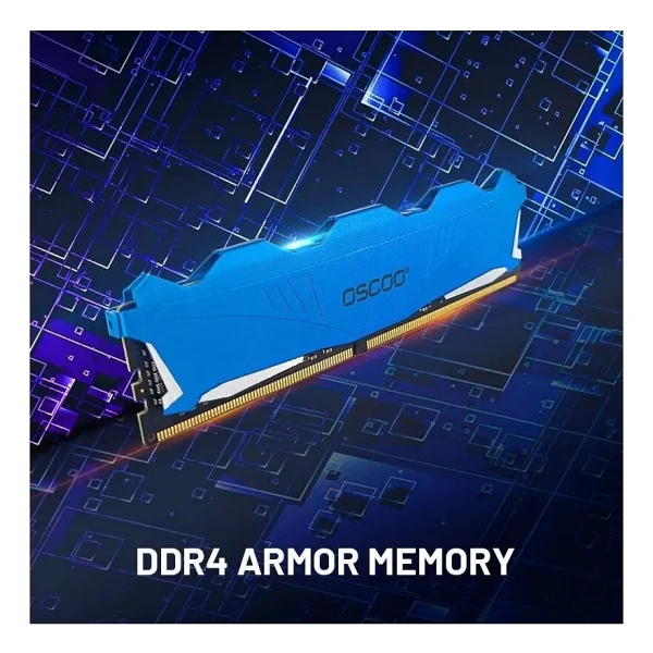 Oscoo Blue Armor T200 16gb (2x8) 3200mhz Cl22 DDR4 1.2v RAM - Görsel 6