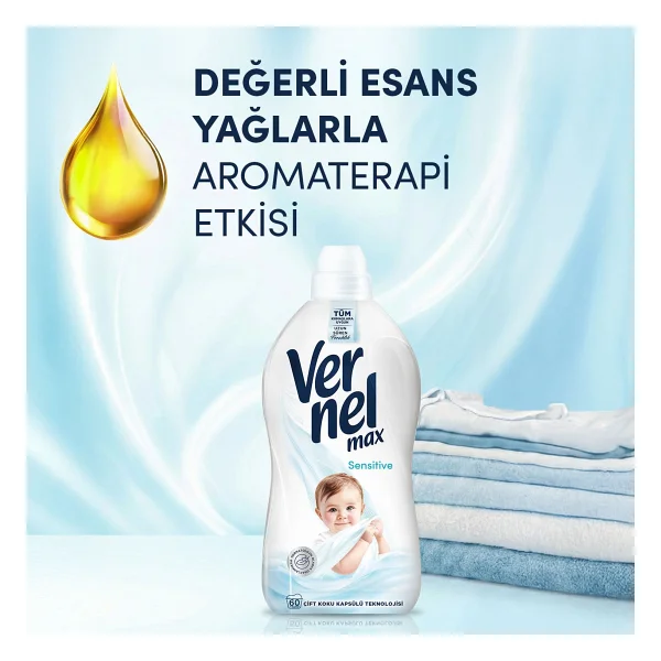 Vernel Max Sensitive Yumuşatıcı 60 Yıkama 1.44 Lt - Görsel 6