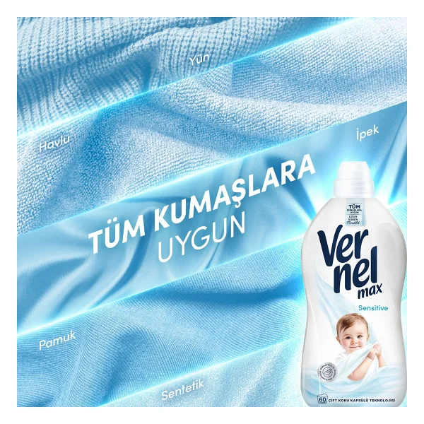 Vernel Max Sensitive Yumuşatıcı 60 Yıkama 1.44 Lt - Görsel 5