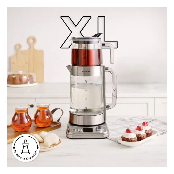 Karaca Refika'dan XL Chrome 2200 W Cam Çay Makinesi - Görsel 2