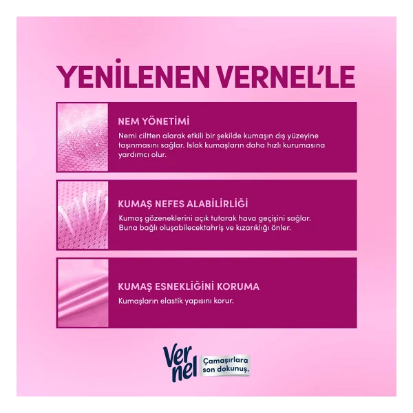 Vernel Max Taze Gül Yumuşatıcı 60 Yıkama 1.44 Lt - Görsel 5