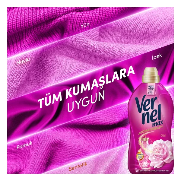 Vernel Max Taze Gül Yumuşatıcı 60 Yıkama 1.44 Lt - Görsel 6