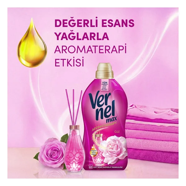 Vernel Max Taze Gül Yumuşatıcı 60 Yıkama 1.44 Lt - Görsel 7