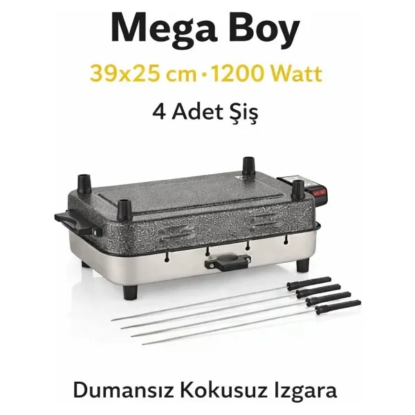 Taner Kebapçı Tnrız-1705 Büyük Boy 1200 W Çift Telli Izgara - Görsel 6