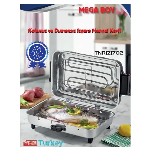 Taner Kebapçı Tnrız-1705 Büyük Boy 1200 W Çift Telli Izgara - Görsel 2