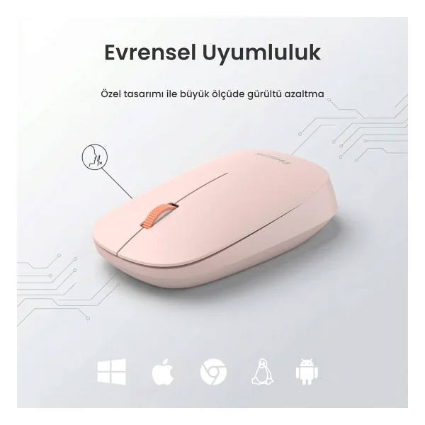 Philips Spk7438 Pembe Optik Kablosuz Mouse - Görsel 4