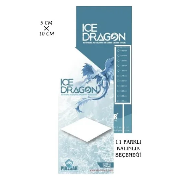 Pullsar Ice Dragon Thermal/Termal Pad - 100x50 Mm 1,50 Mm Kalınlık 17.0 W/M-K İletkenlik İle Maksimum Soğutma Gücü! - 1.5 Mm - Görsel 8
