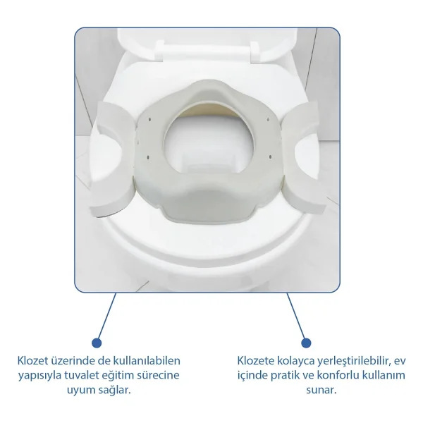 Babyjem Portatif Katlanabilir Lazımlık Kum Beji New Color - Görsel 5
