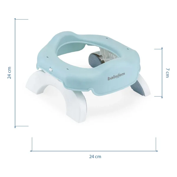 Babyjem Portatif Katlanabilir Lazımlık Soft Mavi New Color - Görsel 6