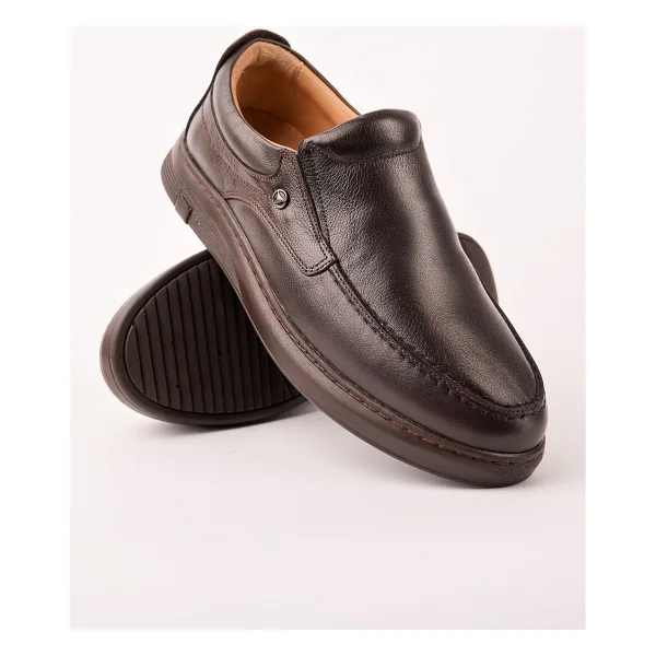 Muggo Legacy Hakiki Deri Bağcıksız Rahat Taban Erkek Günlük Klasik Casual Ayakkabı - Görsel 3