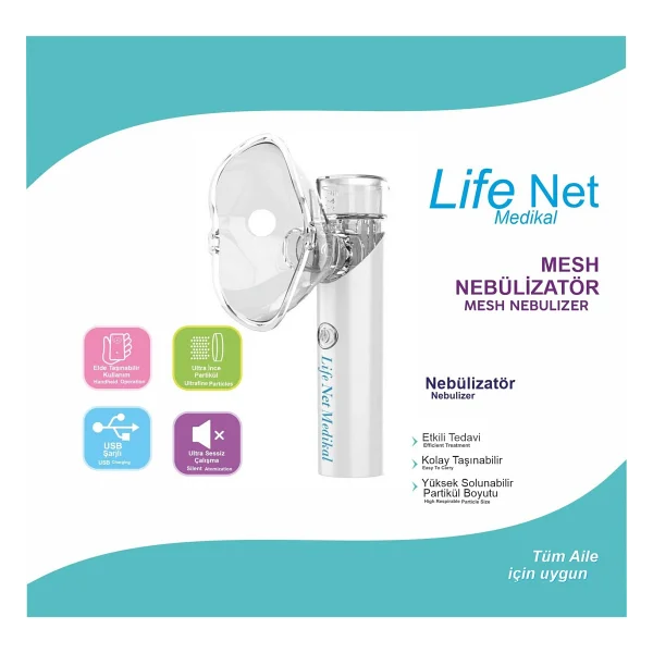 Life Net S600b Taşınabilir Mesh Nebulizatör - Görsel 4