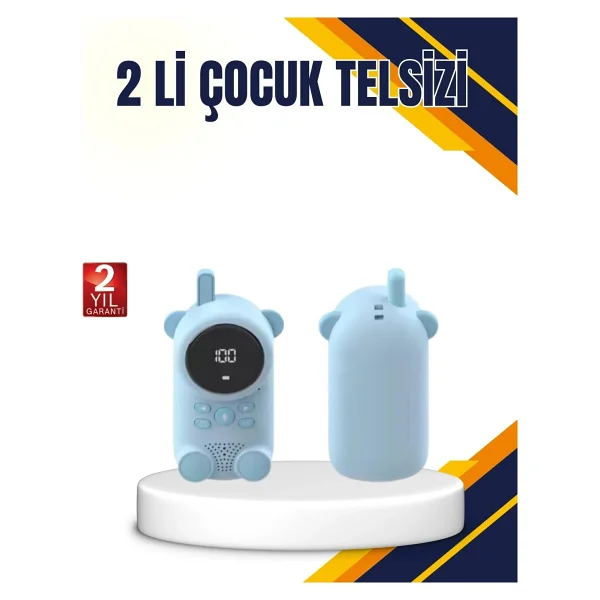 Buğz Çocuk Ve Bebek Telsizi - 22 Kanal, Vox Modu, USB Şarjlı, Renkli Ekran - Görsel 6