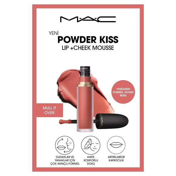 M.A.C Powder Kiss Lip & Cheek Mousse Likit Ruj - Görsel 6