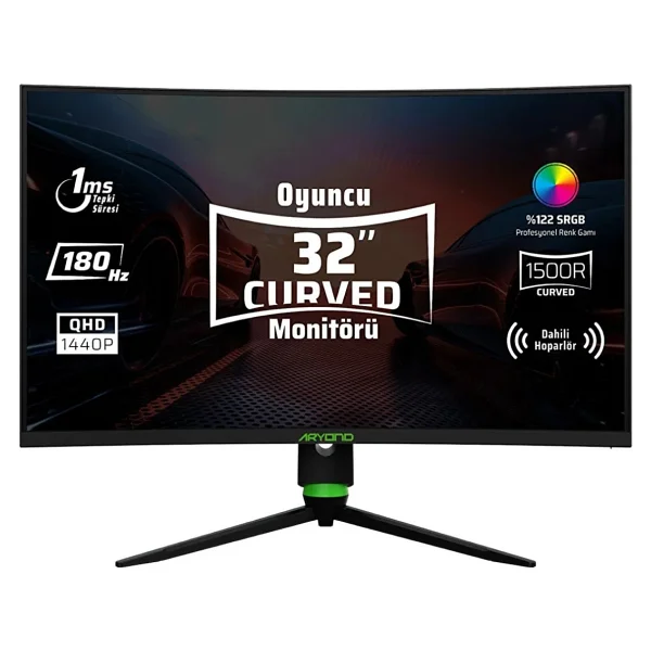 Monster Aryond A32 V2 31.5" 1 Ms 2k Curved 180 Hz Oyuncu Monitörü - Görsel 8