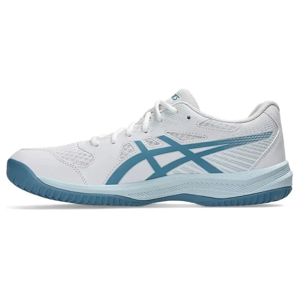 Asics Upcourt 6 1071a104-105 Beyaz-Mavi Erkek Voleybol Ayakkabısı - Görsel 2