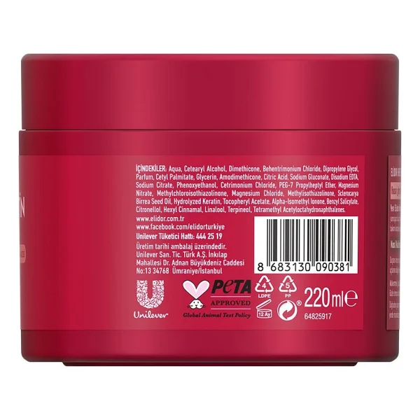 Elidor Brezilya Keratin Terapisi Yoğun Onarıcı 220 Ml 2 Adet Saç Maskesi - Görsel 6