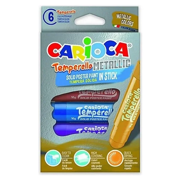 Carioca Temperello Metalik 6'lı Stick Poster Boyama Kalemi - Görsel 6
